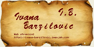 Ivana Barzilović vizit kartica